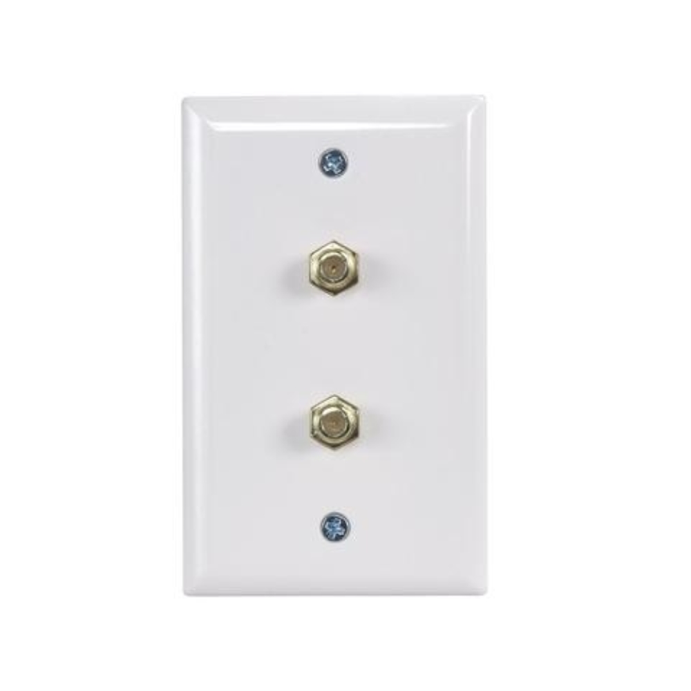 photo of WALL PLATE WITH 2 x F81, WHITE, PERFECT VISION  WPDNPWSC-05